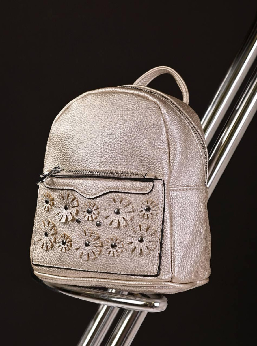 Жіночий маленький рюкзак колір шампань код 7-16 4559037