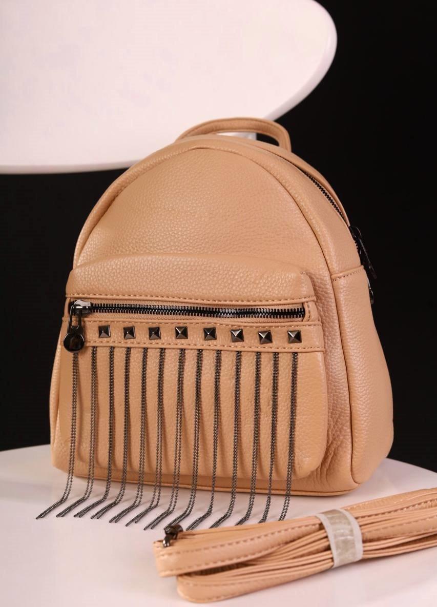 Рюкзак жіночий бежевий код 7-66 4559044, фото 1