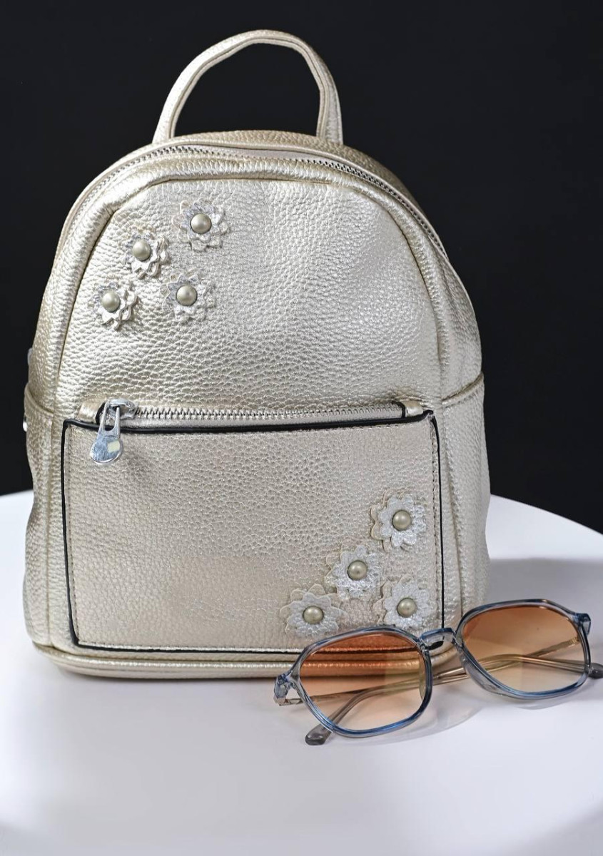 Невеликий рюкзак жіночий колір шампань код 7-28 4559078