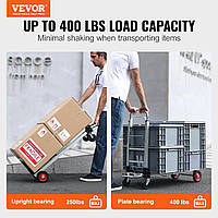 Тележка для мешков VEVOR 2-в-1 Складная грузоподъемность 113/181 кг Транспортная тележка Тележка для мешков из