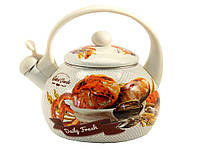 Чайник емальований зі свистком 2,2л FT7 45/L Хліб 7323940000 ТМ ZAUBERG "Gr"