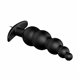 Вібратор анальний на пульті, стимулятор анальний на батарейках, Анальний ланцюжок із вібрацією, Інтимні іграшки, фото 6