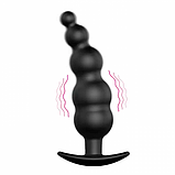 Вібратор анальний на пульті, стимулятор анальний на батарейках, Анальний ланцюжок із вібрацією, Інтимні іграшки, фото 4