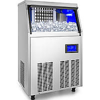 Коммерческий льдогенератор со сливным насосом и ЖК-дисплеем VEVOR 50 кг 220 В, нержавеющая сталь Pump and LCD