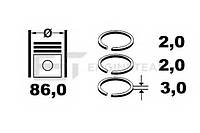 Комплект кілець на поршень GOETZE 0814070000 на FORD MONDEO Mk III седан (B4Y)