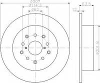 Гальмівний, диск, BOSCH, 986479339, на, LEXUS, GS, седан, (UZS161, JZS160)