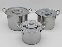 Набір посуду з нерж. сталі 3пр. високі (2.5/3.5/4.5) VT6-18919 ТМ VITOL "Kg"