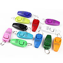 Клікер для дресування собак та котів зі свистком пластиковий у вигляді брелка Dog Walking CLICKER - чорний, фото 3
