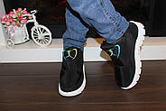 Кросівки дутики жіночі зимові чорні С247, фото 5