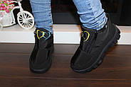 Кросівки дутики жіночі зимові чорні С297, фото 4