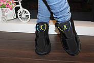 Кросівки дутики жіночі зимові чорні С297, фото 6
