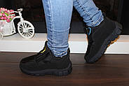 Кросівки дутики жіночі зимові чорні С297, фото 7