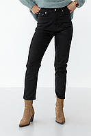 Женские базовые джинсы мом - черный цвет, 38р (есть размеры) kr
