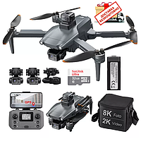 Квадрокоптер дрон с камерой LYZRC L600 PRO Max 4K HD, GPS, FPV до 3000 м, 28м. полета + карта памяти в подарок