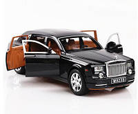 Модель автомобиля Rolls Royce Phantom 1:24, Металлическая инерционная машинка Роллс Ройс, Звук+свет эффекты