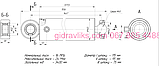 Гідроциліндр підйому кузова МАЗ 5516-8603510-А 3-штоковий ГЦ 111.02 019, фото 2