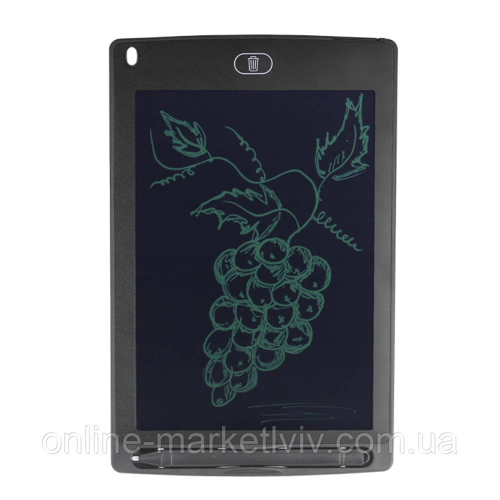 Графічний LCD планшет для малювання 6,5" + стілус, Чорний / Дитячий електронний планшет для малювання
