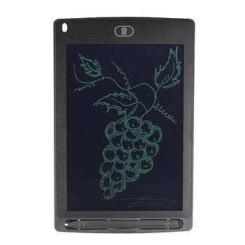 Графічний LCD планшет для малювання 6,5" + стілус, Чорний / Дитячий електронний планшет для малювання