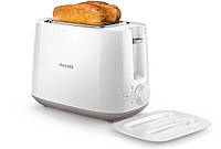 Компактный тостер с крышкой Philips Daily Collection с 8 настройками Белый (HD2582/00)