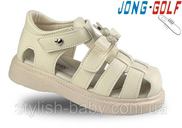 Дитяче літнє взуття гуртом. Дитячі босоніжки 2024 бренда Jong Golf для дівчаток (рр. з 26 по 31), фото 1