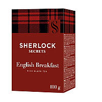 Чорний насичений листовий чай Sherlock Secrets English Breakfast 100 грамів | Чай Richard у новому дизайні