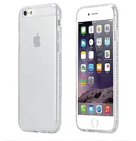Чехол накладка на iPhone6 силиконовый с камнями хорошая защита от царапин и ударов при падении UYITLO