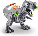 Іграшка Zuru Smashers MEGA Jurassic Light Up Dino Мега Яйце-сюрприз Ті-Рекс (сірий) світло, звук, 25 сюрпризів, фото 4