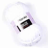 Нитки вязальные Yarn Art Dolce, color 741, белый