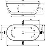 Ванна Ravak FREEDOM O 1690x800 отдельностоящая, фото 3