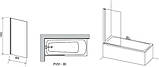 Шторка для ванни Ravak PVS1- 80 Білий Transparent, фото 2