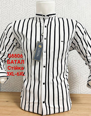 Батальна стрейчева сорочка IMPERIA в полоску, фото 1