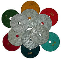 Алмазные полировальные круги диски липучки (черепашки) Ф100