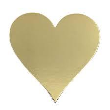 Подложка "Сердце" 90х95 мм (100 шт.) золото/серебро - фото 1 - id-p2081480542