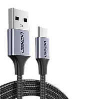 Зарядный кабель USB UGREEN US288 USB - Type-C Cable Aluminum Braid 1м Black