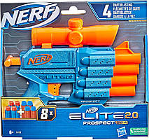 Бластер Nerf Elite 2.0 Prospect QS-4 Нерф Еліт Проспект, компактний бластер із вбудованим прицілом