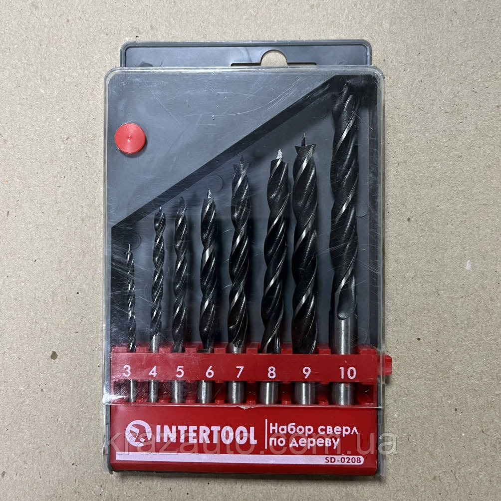 Набір свердел для дерева 8 шт INTERTOOL SD-0208