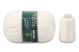Пряжа з Норки, Білий No801, Китай