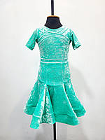Рейтинговое платье (Бейсик) для бальных танцев, размер 36, рост 128-134