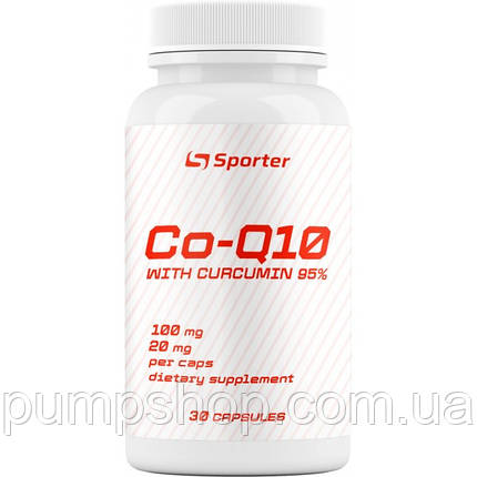 Коензим Sporter Coenzyme Q10 + Curcumin 95% 30 капс., фото 2