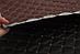 Відріз 1,65м, Шкірзам стьобаний коричневий «Ромб» (прошитий світло-корич ниткою) дубльований синтепоном і флізеліном шир 1,35, фото 3