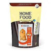 Home Food cухой корм для взрослых собак мелких пород Индейка и лосось 1,6 кг