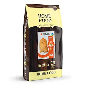 Home Food сухий корм для дорослих собак малих порід з Індичкою та лососем 10 кг