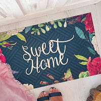 Коврик придверный с принтом на резиновой основе Sweet Home (милый дом), 75х45 см