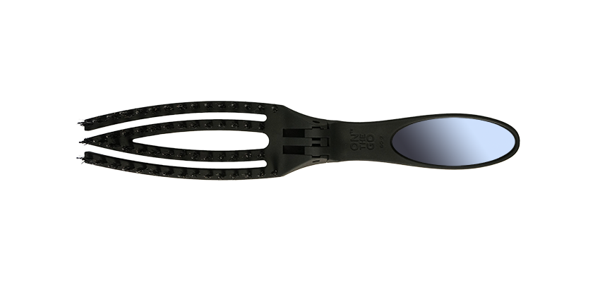 Щітка масажна FingerBrush CARE GO Boar&Nylon Black (OGID0070)
