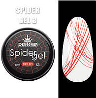 Designer professional spider gel гель паутинка для дизайна ногтей объем 8 мл цвет красный