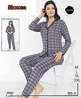 Стильна жіноча піжама на робочих гудзиках якість віскоза Туреччина M-L-XL-2XL