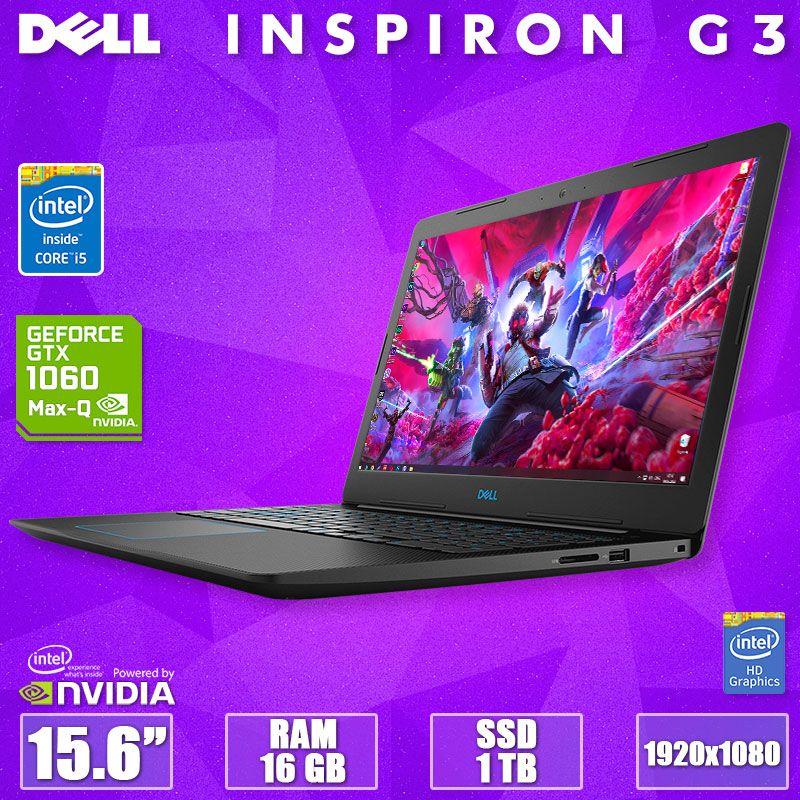 Потужний ноутбук DELL Inspiron G3 15 P75F 15.6" i5 8300H GTX 1060 Max-Q 6GB 16GB +SSD