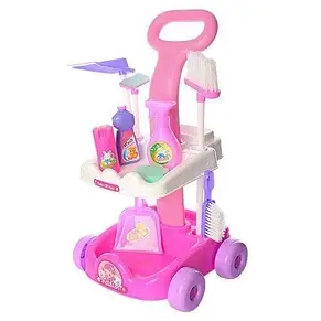 Ігровий набір для прибирання дитячий Limo toy A5938 (візок, пилосос, совок, щітки, світлові та звукові ефекти), фото 2