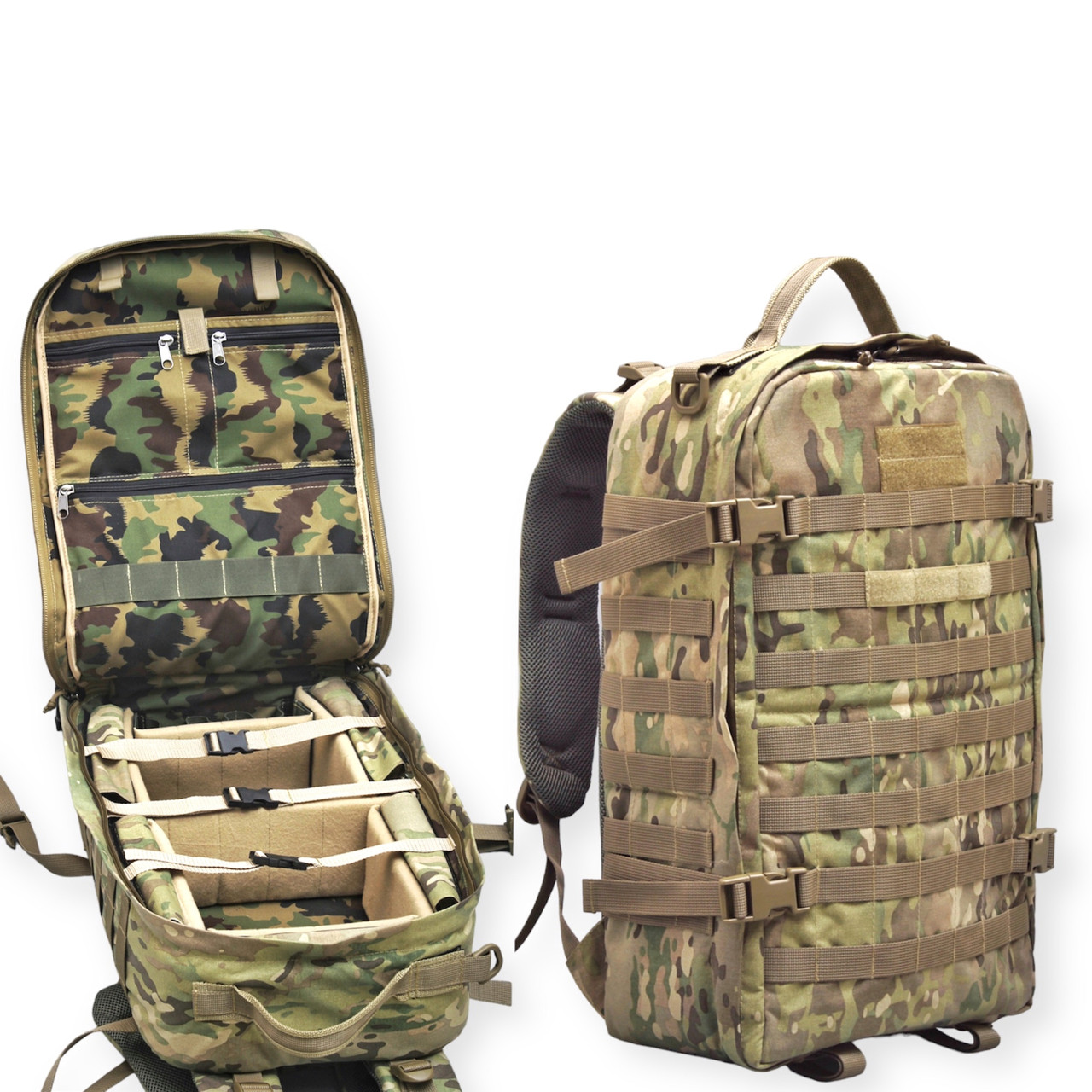 Армейский рюкзак для дронов, военный тактический рюкзак под 2 комплекта дронов 53*34*18см - фото 1 - id-p2081507111