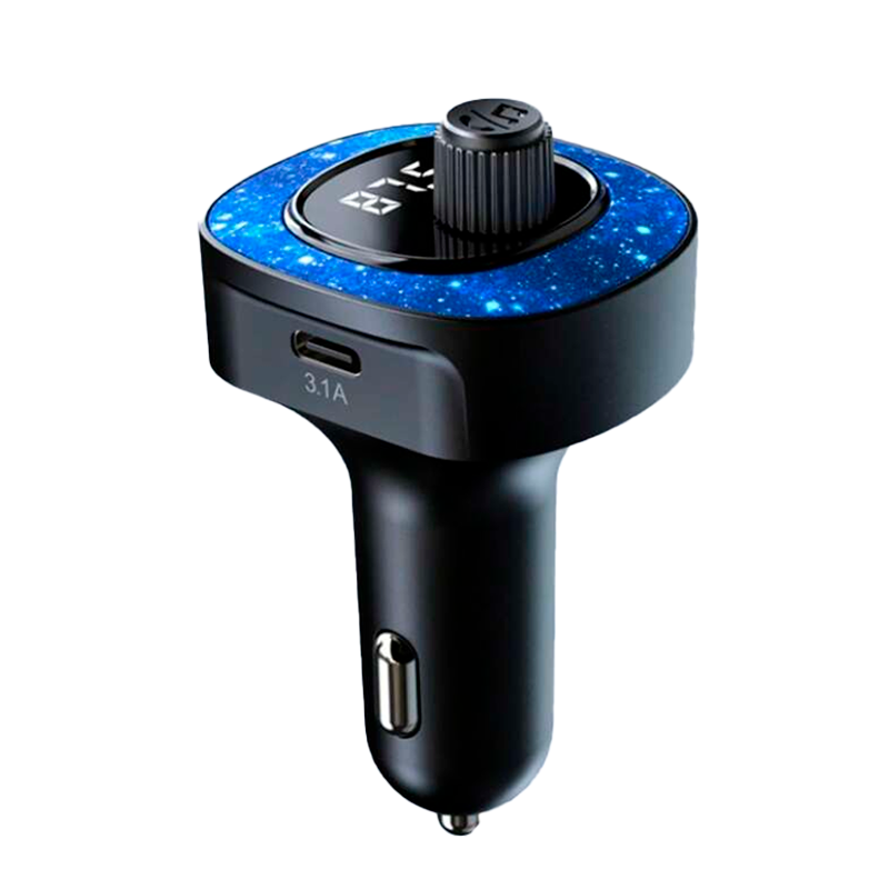 Автомобільний FM ФМ-модулятор Terra С41, Bluetooth 5.0, трансмітер, USB 3.1 А, Type C, фото 1